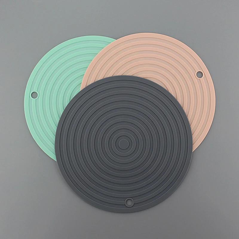 Kitchen Silicone Dish Pot Draining Mat Heat Resistant Tableware Thickened Cushion Pad Dinnerware Table Placemat Coaster