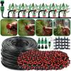 Garten 1/4'' Tropfbewässerungs-Set Automatisches Bewässerungssystem Düsen für Ackerland Bonsai Pflanze Blume Gemüse Gewächshaus