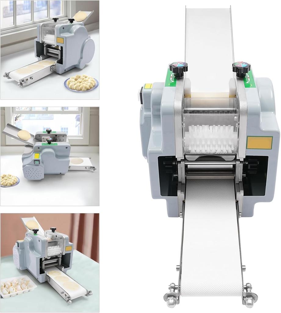 110V 140W Automatic Dumpling Wrapper Machine, Electric Dumpling Skin Maker and Dough Roller, 9cm/3.54in, 60 sheets per minute