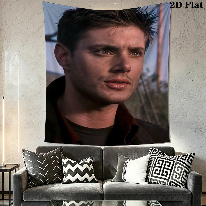 Dean Winchester Wall Tapestry Aesthetic Wall Hanging Printed Fabric Blanket Decorative Tapestries for Bedroom Living Room Home Decor