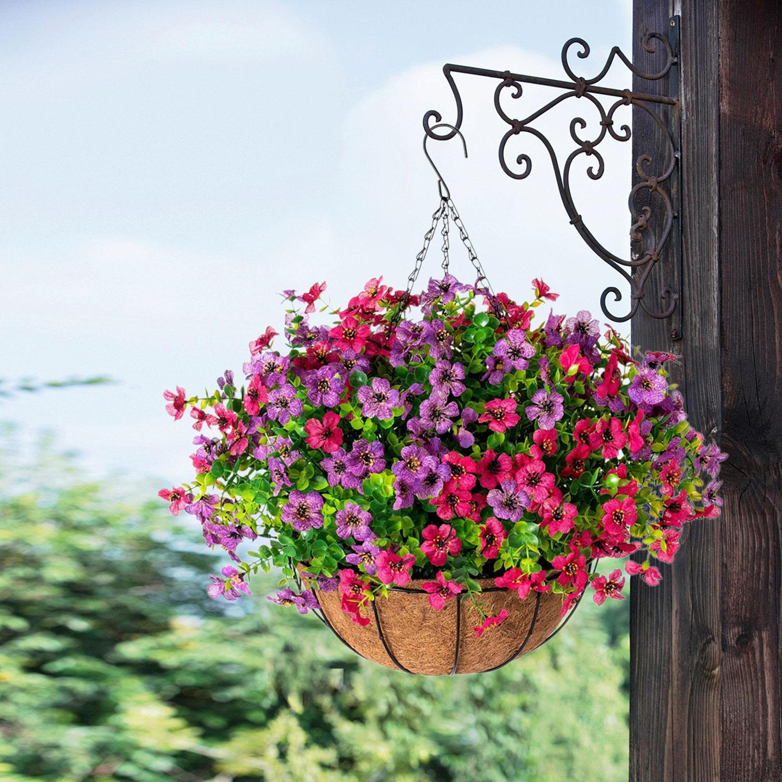 

Искусственные Подвесные Цветы Растения с Корзиной, Сделай Сам Цепная Корзина для Патио, Уличная C
