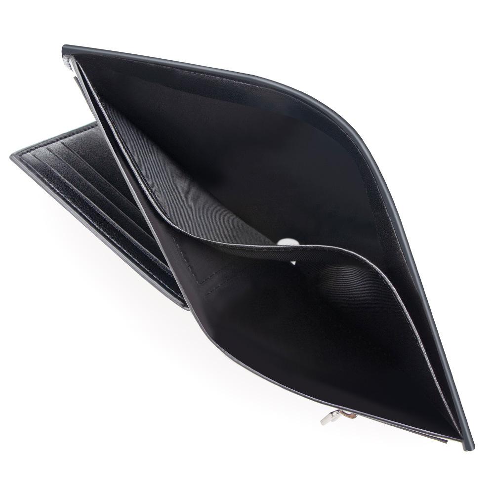 Grenseoverskridende herrebi-fold lommebok med flere kortlommer og myntlomme - High-end forretningsstil