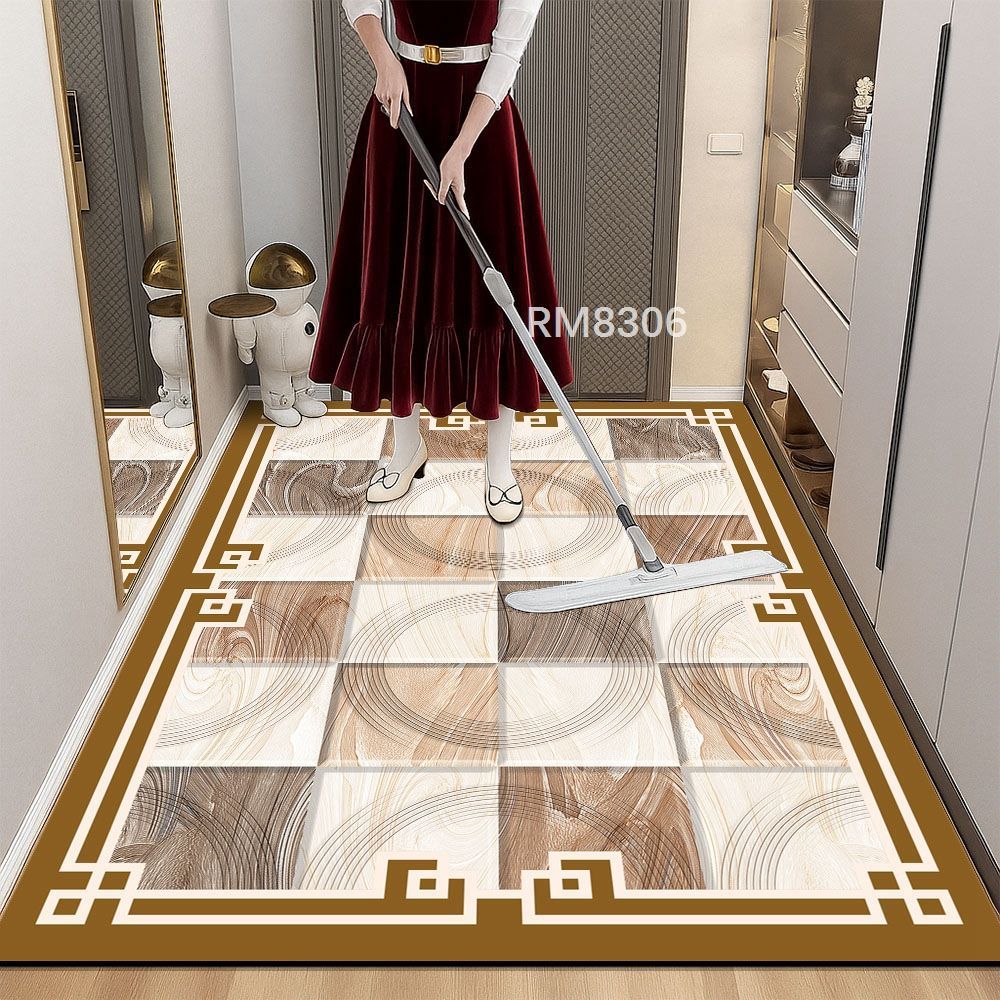 Household Door Mat Waterproof and Anti Slip PU Leather Door Mat Kitchen Floor Mat Foot Mat