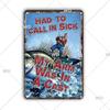 Funny Fishing Metal Tin Sign Retro Vintage Plaque Metal Poster Go Fishing Lover Gift Plate For Men Cave Fishing Home Wall Decor