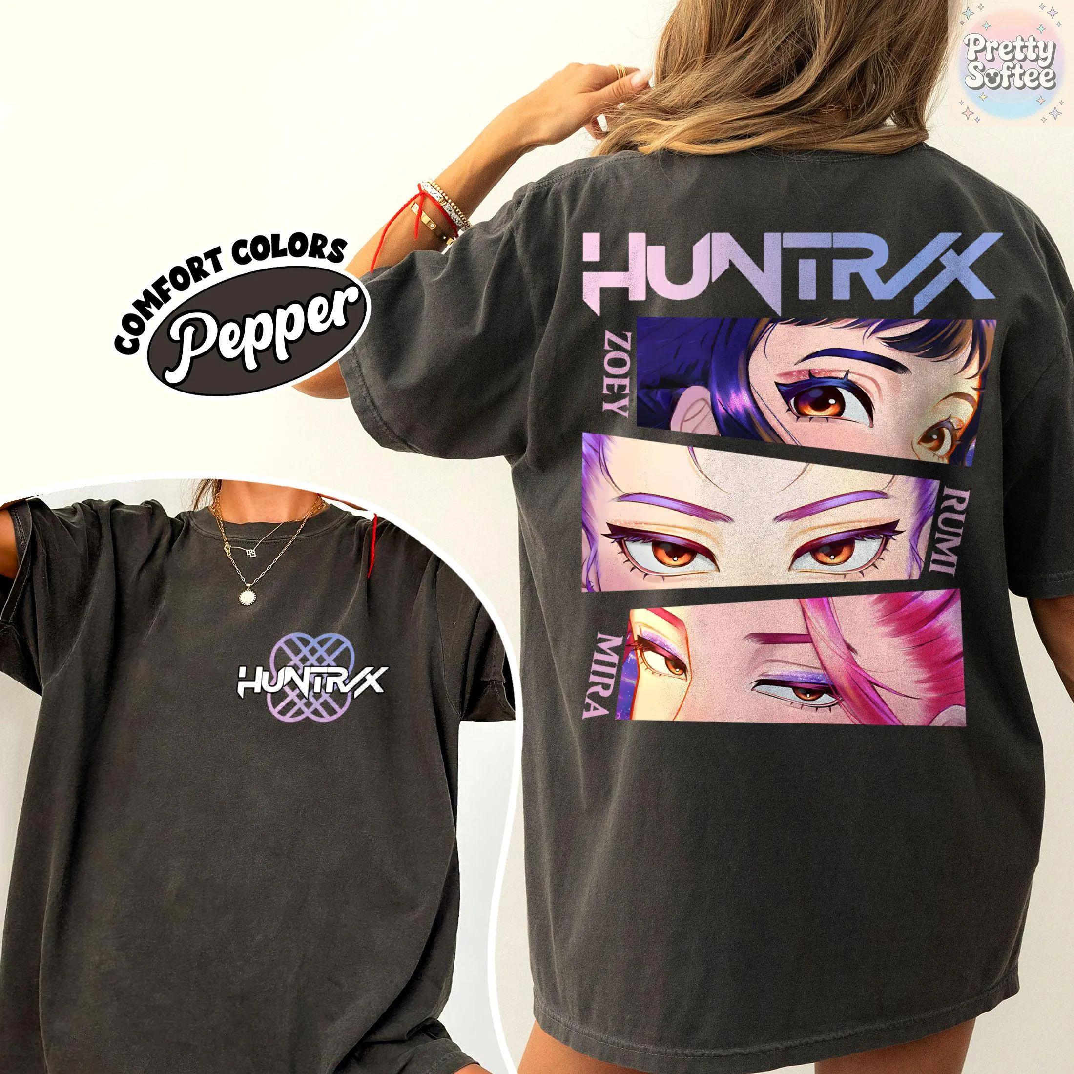 Футболка Huntrix Футболка Demon Hunters Футболка Huntrix для девочек Футболка Mira Rumi Joey Мерч Demon Hunter Подарок для K-pop фаната Футболка по фильму L