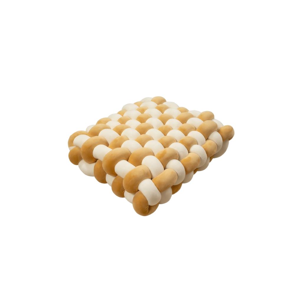 Handwoven Nordic Style Cushion Soft Plush Knitted Pillow Decorative Seat Pad for Home Office Sofa Chair Use