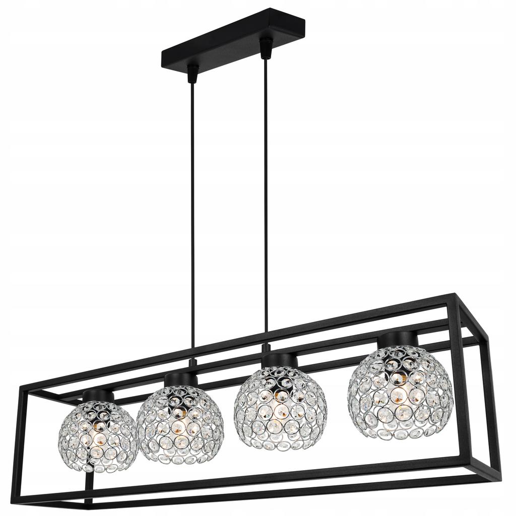 závěsná lampa ELEGANTNÍ KLECKA KŘIŠŤÁLOVÁ KOULE