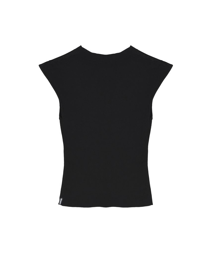 Nigaennikol Sheer Line Sleeveless_Black