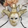 Masked Ball Mask With Bells Vintage Jester Mask Comedy Mask for Men Women Masked Ball Proms Halloween Cosplay Parties