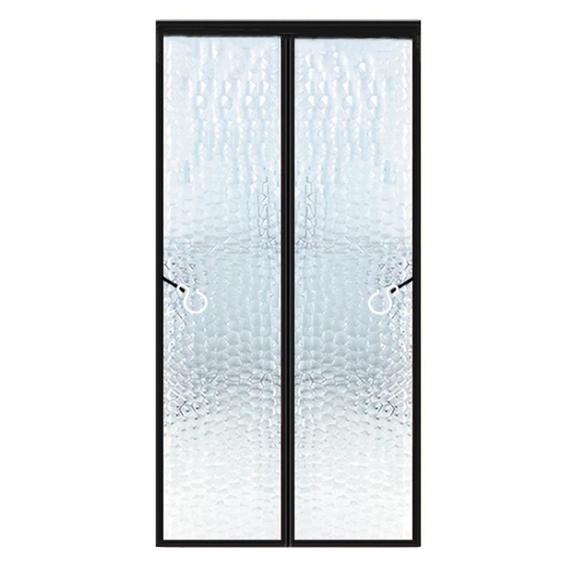 

BEPAN PEVA Warm Door Screen Insulated Doorway Curtains Non Perforated Air Conditioning Door Film Magnetic Automatic Closing for Door 70x200cm чорний
