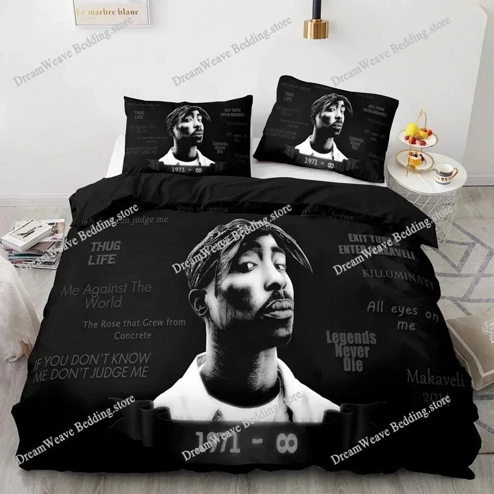 Bedding Set 3D Print Single Twin Full Queen King Size Tupac Amaru Shakur Bed Set Aldult Kid Bedroom Duvet Cover Sets Luxury Gift