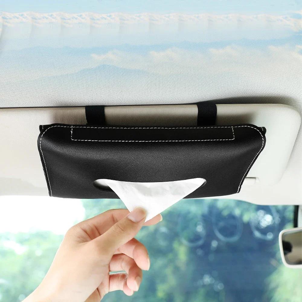 Car Cartoon Tissue Box Hanging Sun Visor Sunroof Drawer Box Creative Car with Tissue Box