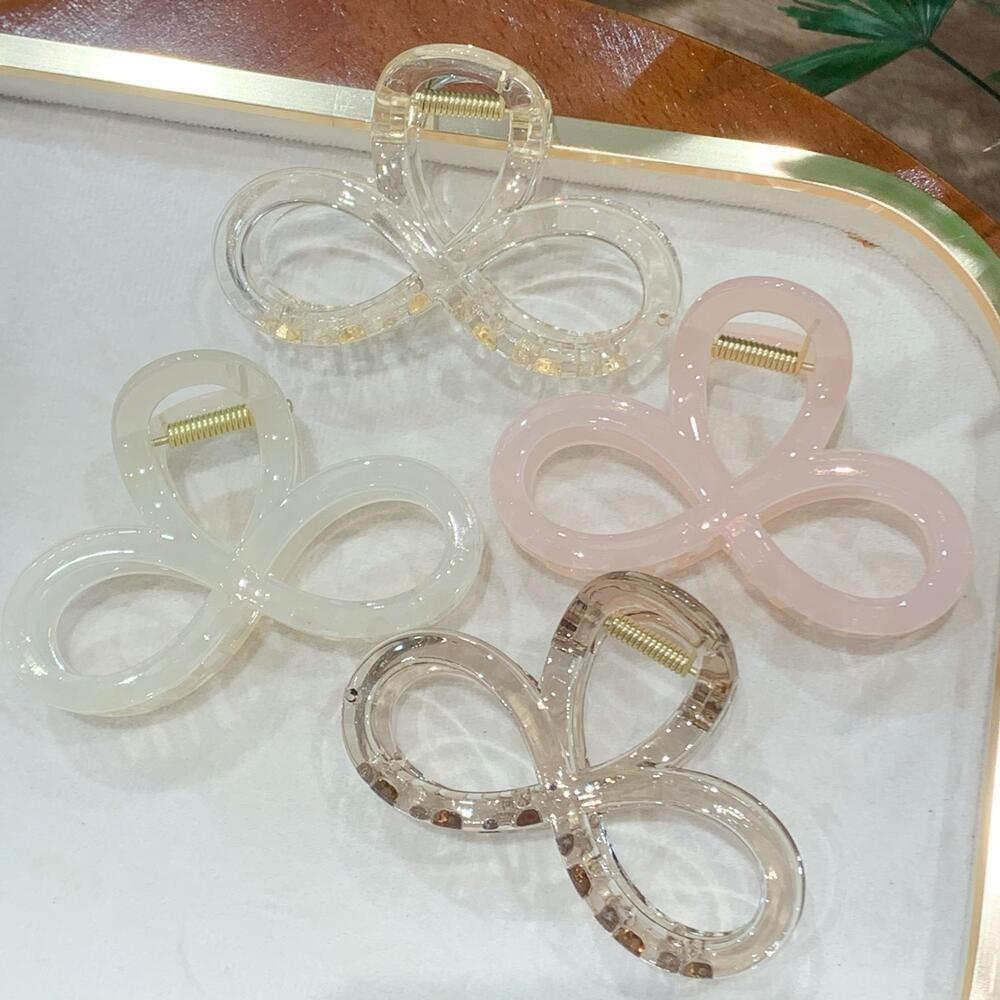 Bowknot Shark Clips Acrylic Hairgrip New Hair Clips Women