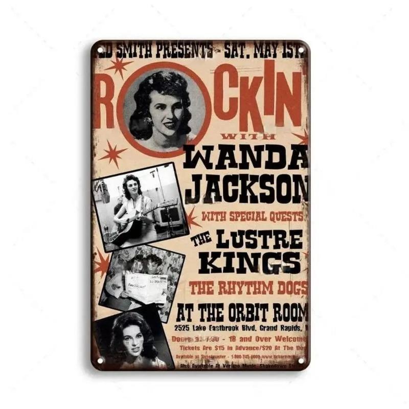 Retro Music Band Metal Tin Sign Wall Decor