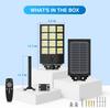 5000W Solar Street Light, IP66 Waterproof, 6500K Dusk to Dawn, LED Motion Sensor Flood Light with Remote Control for Outdoor Yar