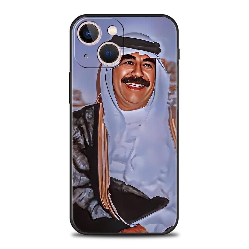 Arabic Iraq Saddam Hussein Phone Case For iPhone 17 16 15 Pro Max 11 12 13 14 7 8 Plus SE 2020 X XR XS Cover Soft Black