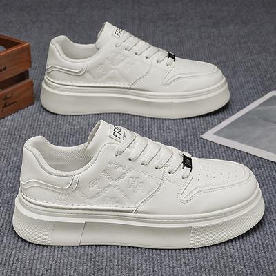 New Style of Men's Shoes for Summer, Breathable Small White Shoes for Men's Trendy Versatile Thick-soled Sneakers Casual Board Shoes Trendy Shoes