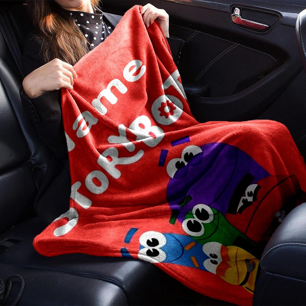 Custom Name StoryBots Theme Printed Blanket - Perfect for Couch, Bed, Travel & Outdoor Use | Machine Washable, Cozy & Durable.
