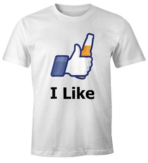 

I Like Beer Men s 100% Cotton T-shirt Mens Tees Top Beer Fun Shirt Moonworks 3XL