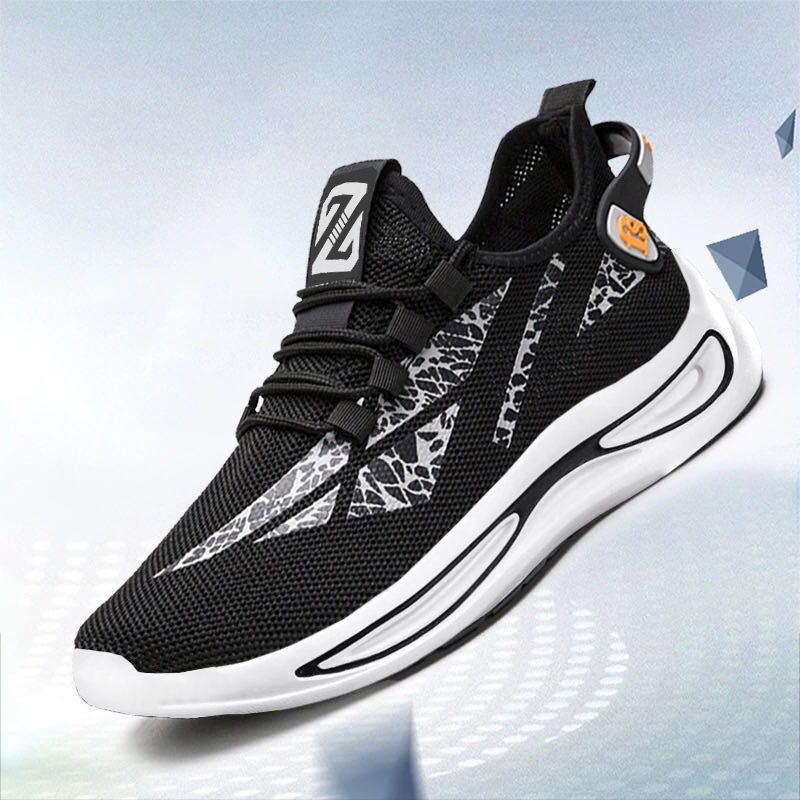 Spring and summer new men's shoes mesh breathable casual shoes youth sports shoes flying woven shoes men's shoes