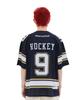 WHATHEPUCK Wtp Arch Logo Mesh Short Sleeve Hockey Jersey Navy