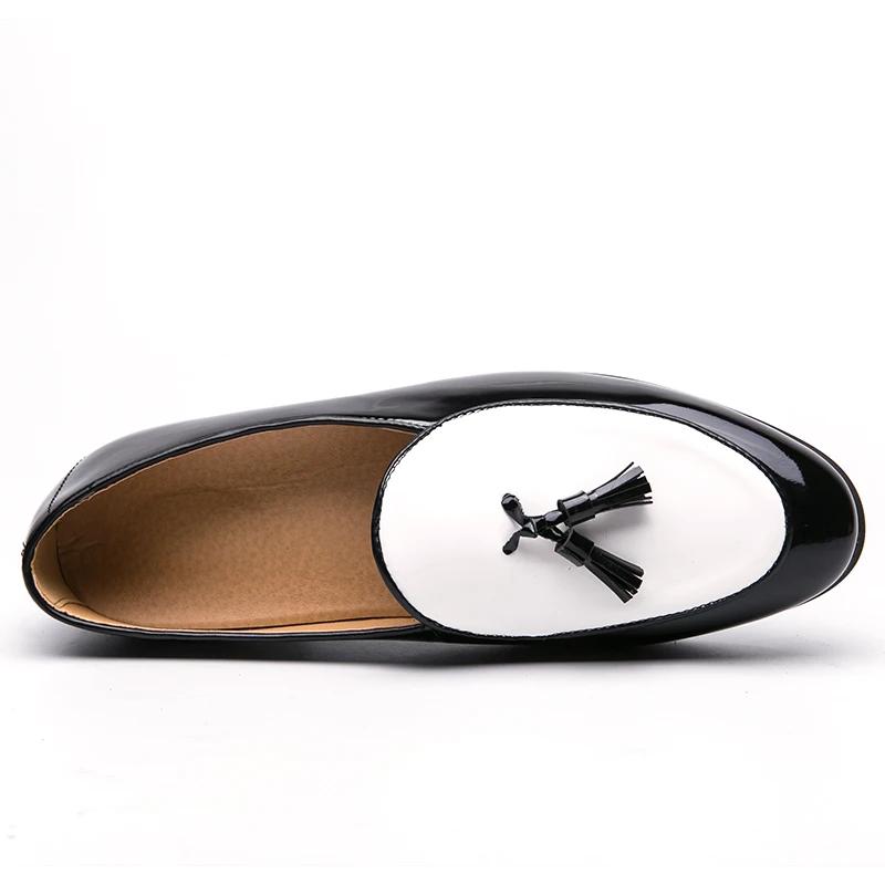 Fashion LUXURY ITALIAN LOAFERS MEN DRESS SHOES FASHION HAND-MADE SLIP ON TASSEL LOAFERS WEDDING OFFICE SHOES CASUAL MEN SHOES LEATHER