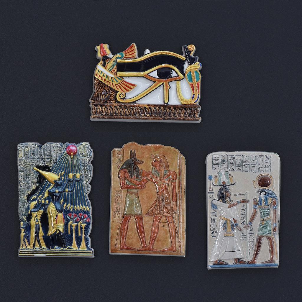 Egyptian Pharaoh Retro Magnet Resin Refrigerator Stickers Pyramid Culture Creative Decorations Home Office Magnetic Stickers