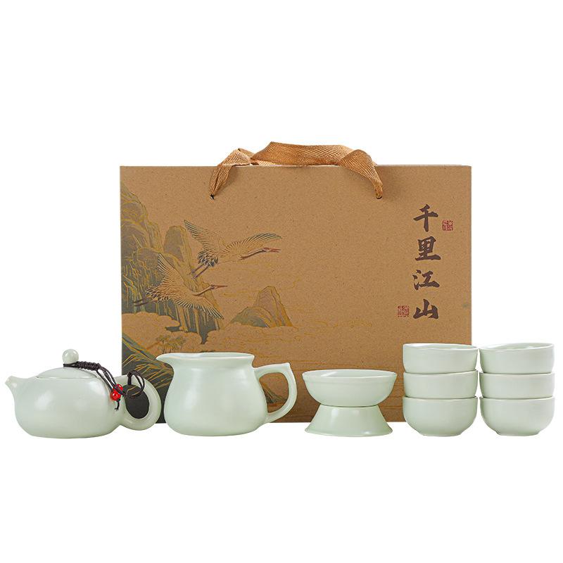 Portable travel Kung Fu tea set, business event companion, Mid-Autumn Festival opening event gift