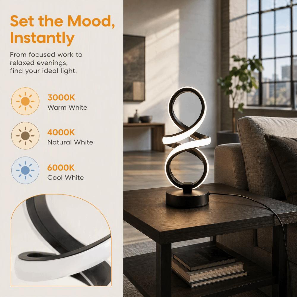 USB Powered Desk Lamp Dimmable Brightness Nightstand Lamp Modern Bedside Lamp  Beauty Salon