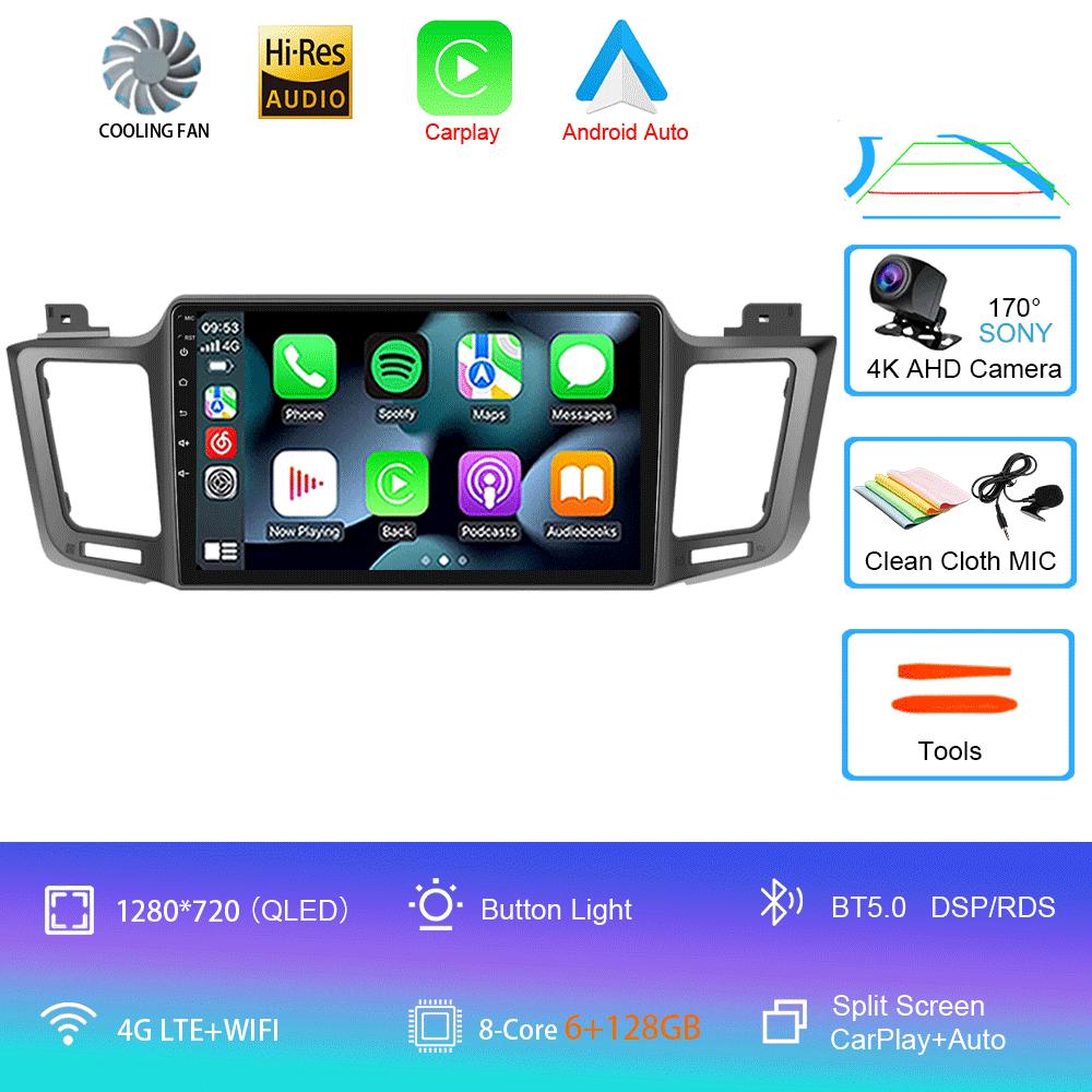 Android 14 Car Radio For Toyota RAV4 RAV 4 2013 - 2017 Multimedia Video Player 4G Carplay GPS Stereo Head Unit Auto