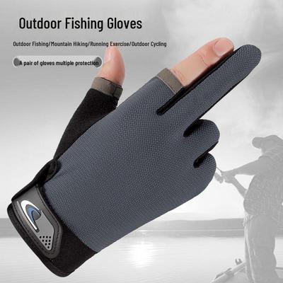 Unisex Thin Breathable Non-Slip Cycling, Fishing, and Fitness Gloves with Sunscreen Protection