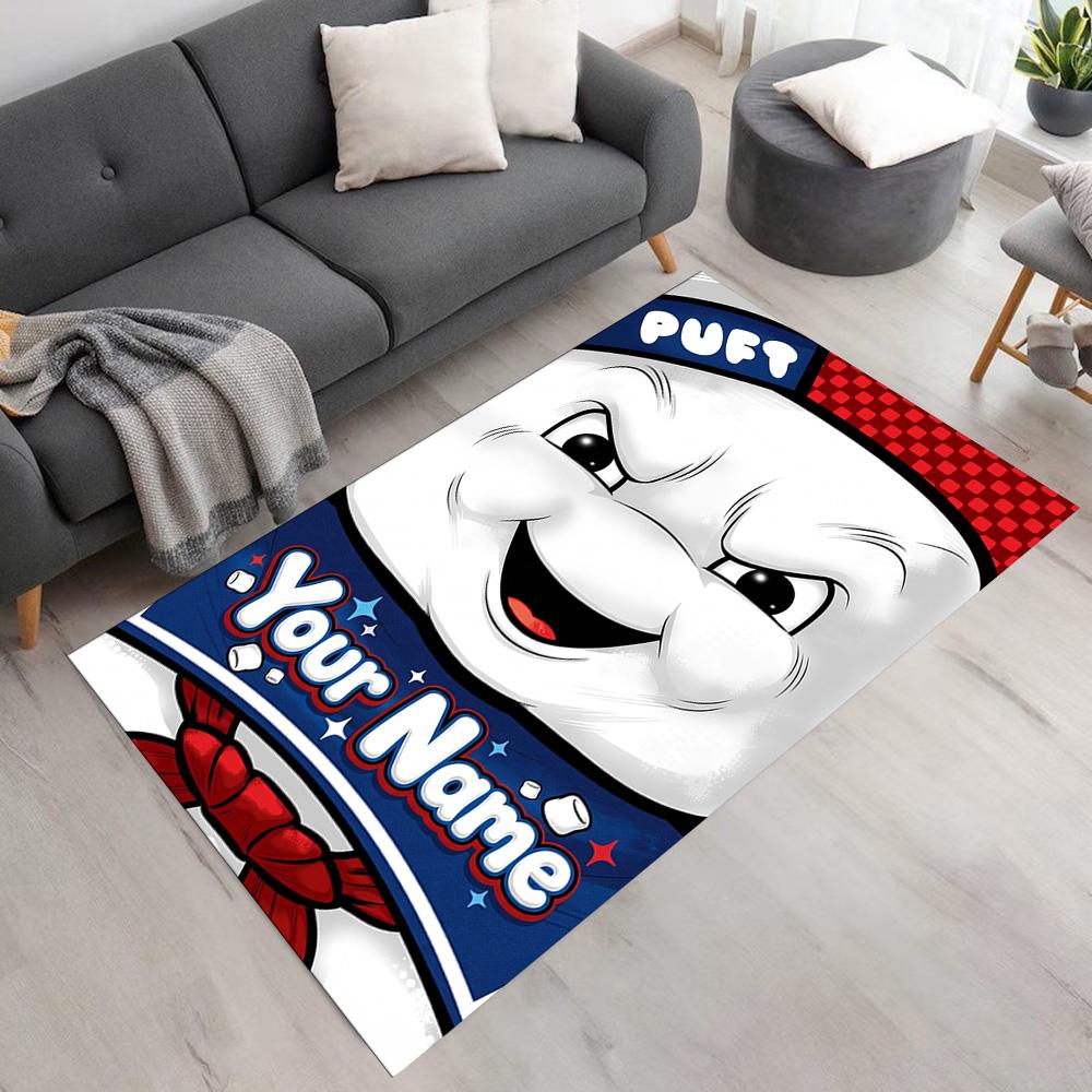 Ghostbusters Personalized Text Floor Mat Suitable for Entryway Kitchen Study room Bedrooms Antislip Carpet Anime Office Decor Wedding Party Gift