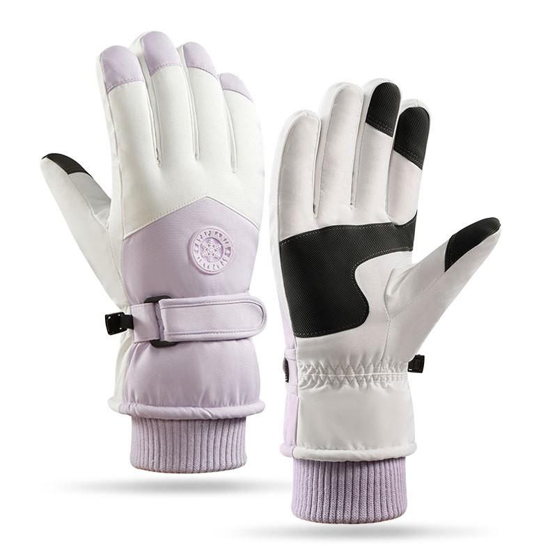 Winter Ski Gloves Men Women Thick Warm Windproof Waterproof Touchscreen Outdoor Snowboarding Cycling