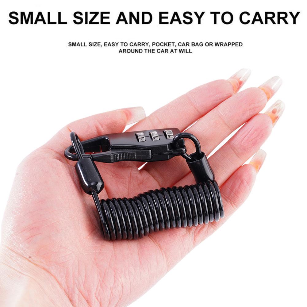 Classic Helmet Lock Helmet Locks Portable Mini Safety Chain Padlock Helmet Lock Steel Cable Lock Motorcycle Helmet Accessories