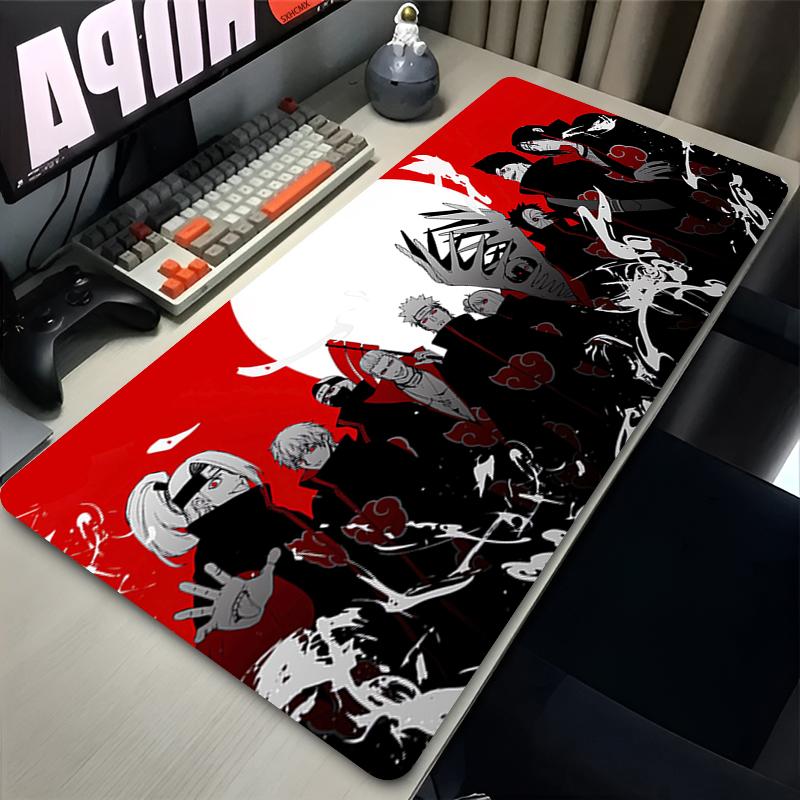 Mouse Pad Large XXL Computer Gamer Extended Keyboard Mousepad Laptop Game Desk Mat Naruto Aakatsuki Carpet Rubber Mouse Pads