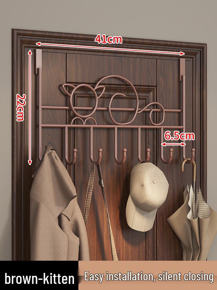 Door-Mounted Hook & Storage Rack for Clothes, Coats, and More