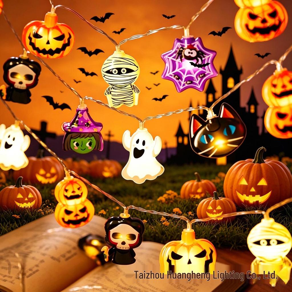 Colorful LED Halloween Ghost String Lights: Cute, Decorative Halloween Lighting