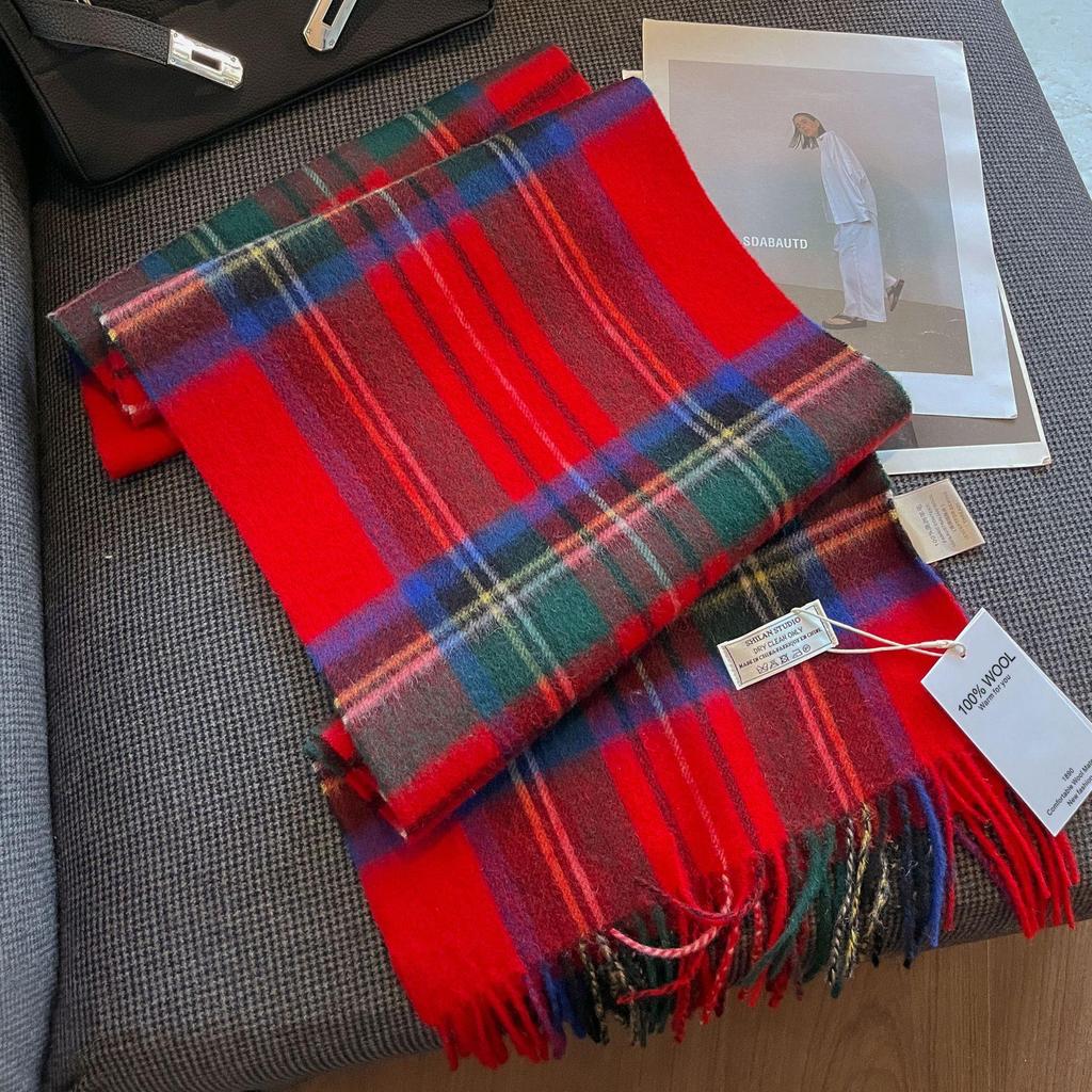 2025 Unisex 100% Wool Scarf: Versatile and Warm for Autumn & Winter