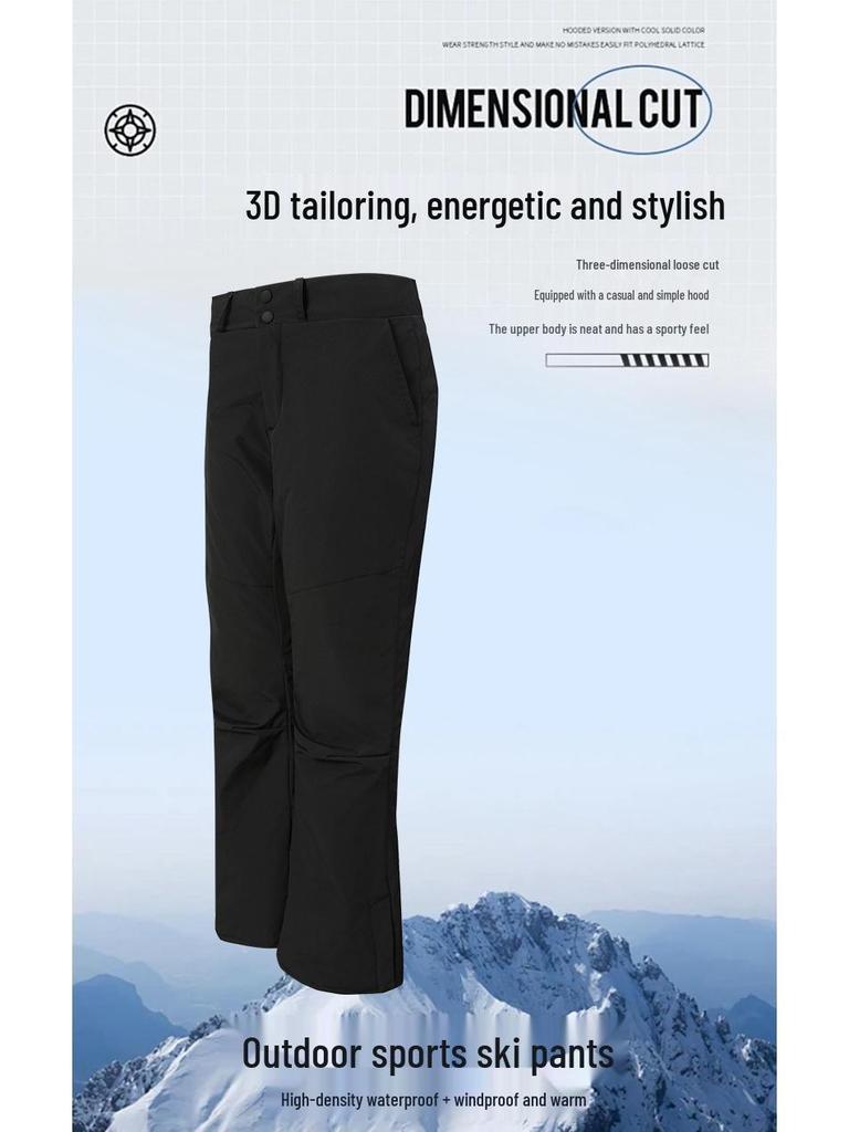 Women's Waterproof Outdoor Ski Suit - Micro Flare Ski Pants with Extra Cotton for Hiking and Skiing