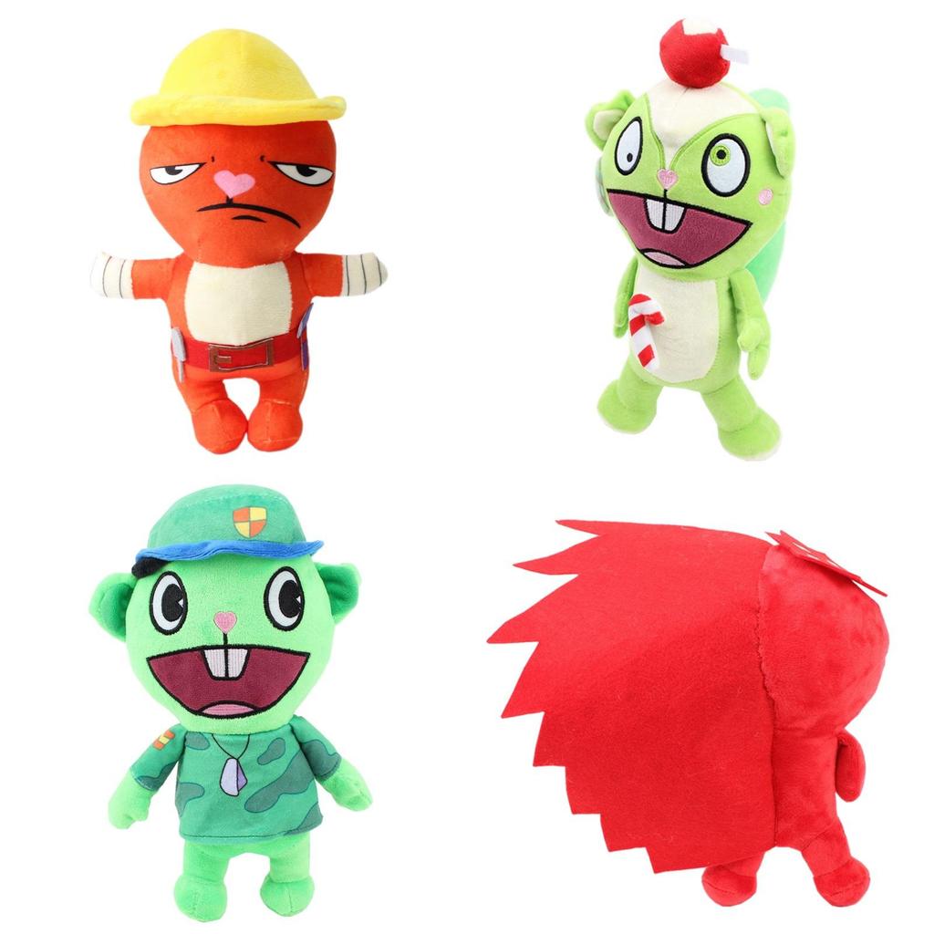 Adorable Flippy Plush Toy Ultra-soft Short Plush Military Bear Happy Tree Friends