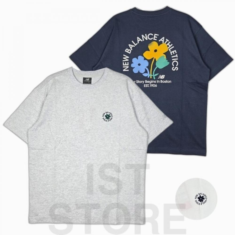 

New Balance EssenTial Flower T-shirt Полуоверсайз Nbnefco233 (10)White/090(S)