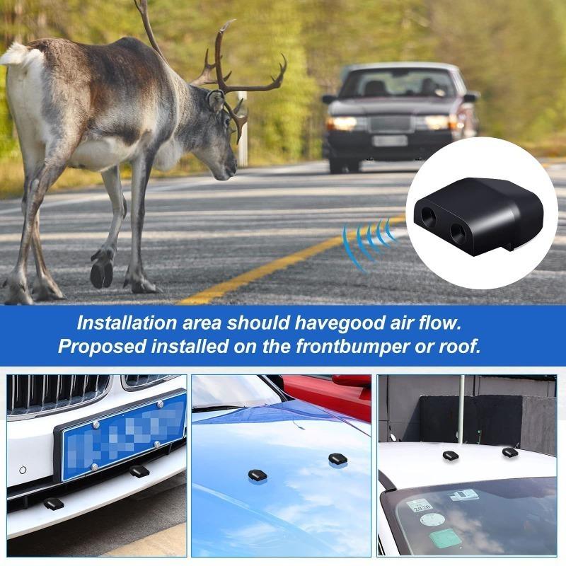 Prevent Deer Collisions Car Animal Alert Whistle Wind Powered Ultrasonic Repellent for Truck SUV Motorcycle Safe Driving Device
