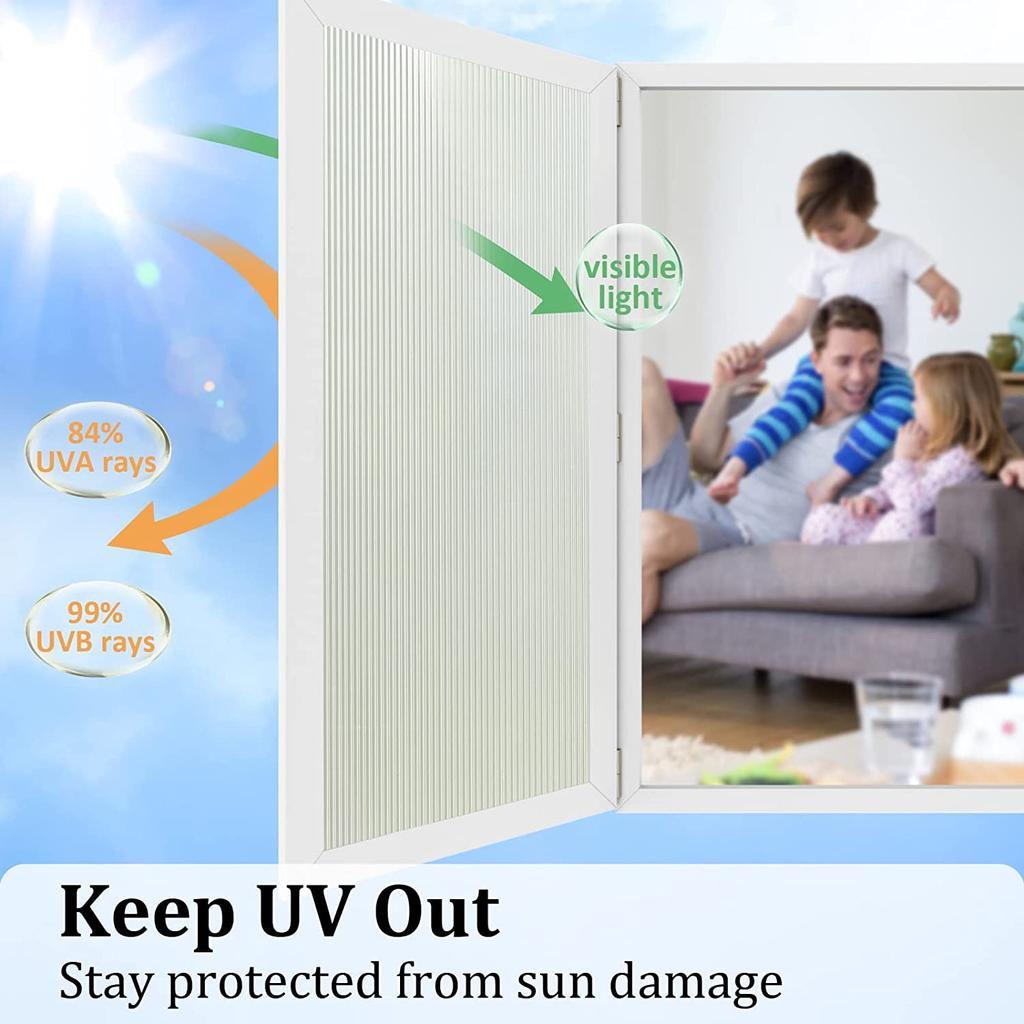 Privacy Self-Adhesive Opaque Window Film for Glass Anti UV Vinyl Decorative Patterned Static Cling Window Stickers for Home