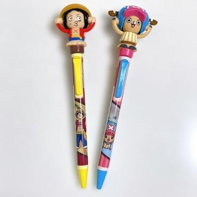 One Piece Face Changing Action Pen Set Luffy Chopper 2pcs Showa Note Japan