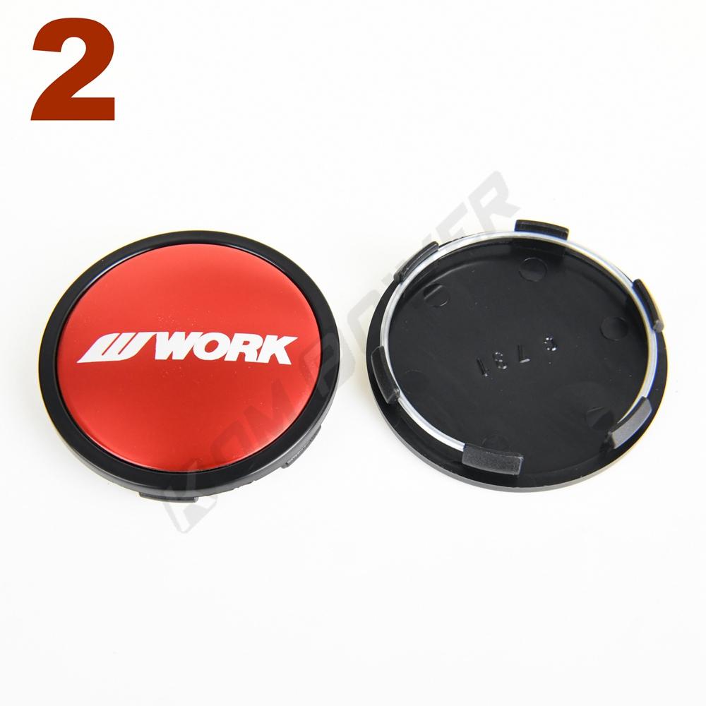 4PCS OD 65MM / ID 60MM Wheel Hub Cap WORK EMOTION MEISTER VS Logo Sport Rim Cover Wheel Center Cap