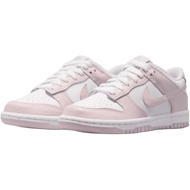 New Nike Dunk Low top Kids' Skateboarding Shoes White Light Purple Teenagers FB9109-128