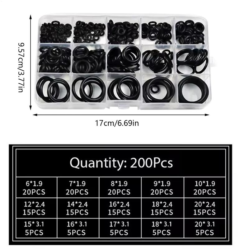 O Rings Kit Rubber Combination Washer Sealing Assort O Rings Replacement Effective Automotive Repair Tool For Valve Automobile