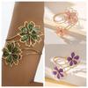 Bohemian Upper Arm Bracelet Flower Geometric Bangle Fashion Hollow Metal Bracelet