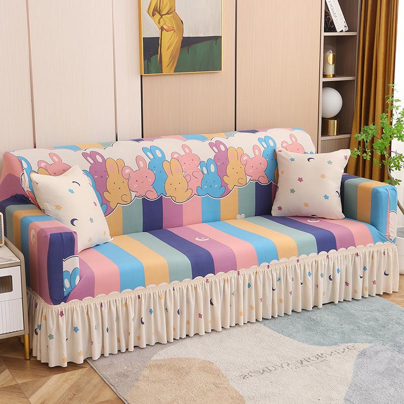 Skirt Universal Sofa Cover Full Cover Sofa Cover Elastic Cover Fabric Sofa Cover Universal
