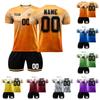 DIY Customizable Two Piece Sports Jersey Set Short Sleeve Shirt and Shorts Athletic Uniform for Team Activities Training